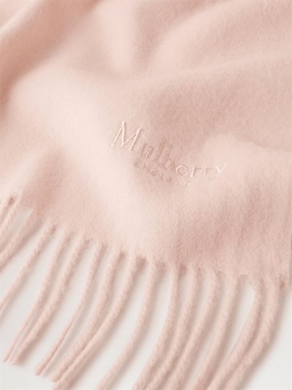 Mulberry Solid Merino Wool Scarf Rosewater